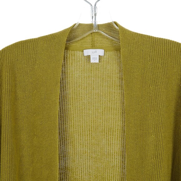 J Jill Green Open Knit Cardigan Sweater Women's Small - Picture 2 of 6